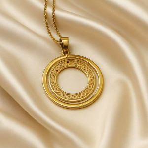 Колье медицинская сталь с напылением золотом J10809CJJ