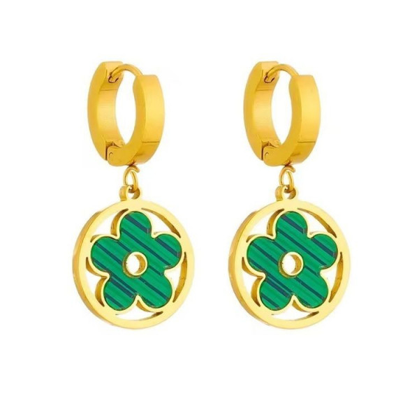 Серьги медицинская сталь с напылением золотом J11286CJJ