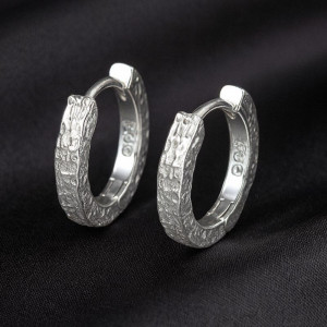 Серебристые конго с паве «Зигзаг» 1J12509CJJ