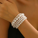 Браслет многорядный из жемчужных нитей CJP85074