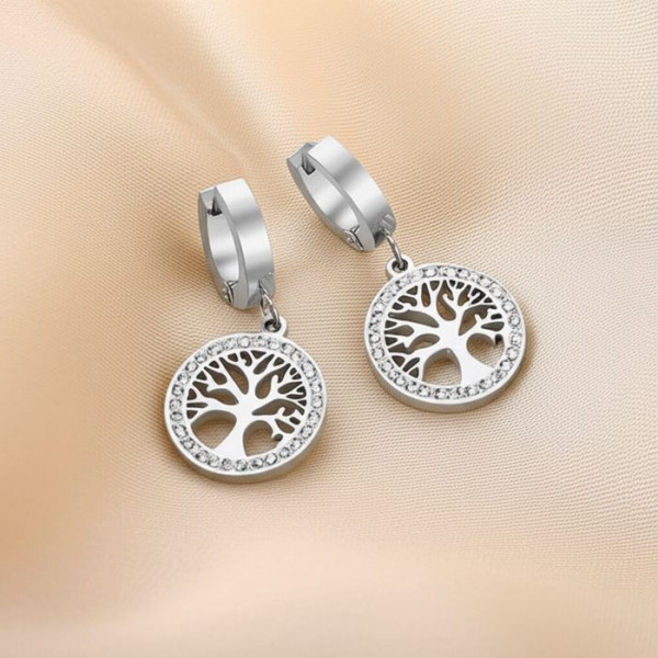 Серьги Висячие Древо жизни 1J10015(CJJ)