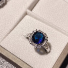 Помолвочное кольцо с крупным сиреневым камнем CJD04503