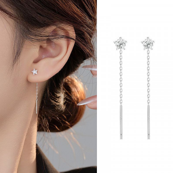 Серьги-протяжки с квадратными кристаллами CJR56679