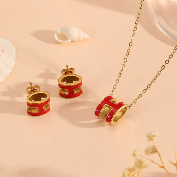 Стальной комплект бижутерии CJP55512