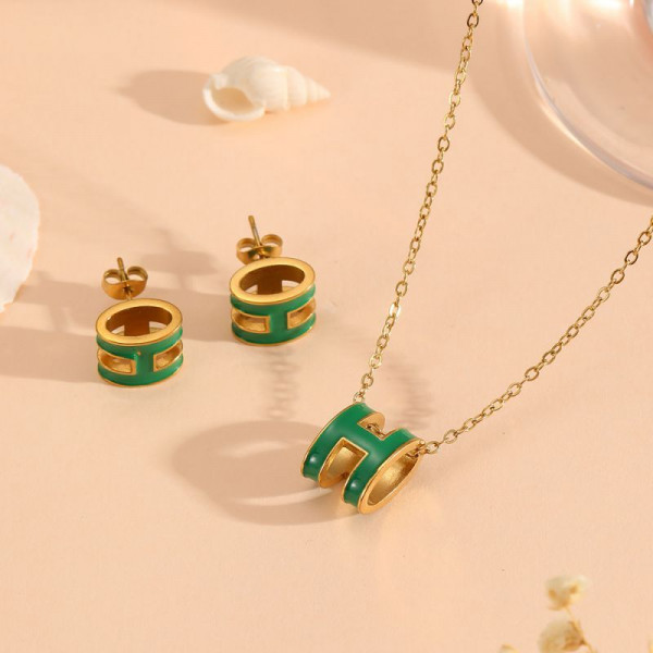 Стальной комплект бижутерии CJP55512