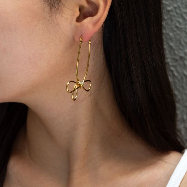 Крупные серьги-петли Бабочки CJC63773