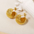 Серьги-кольца разомкнутые фактурные широкие CJL48974