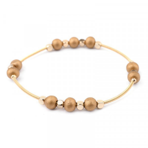 Браслет из жемчуга с золотистыми звеньями CJH60440