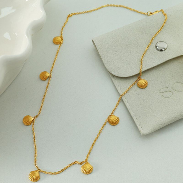 Стальная цепочка с подвесками-монетками CJH15697