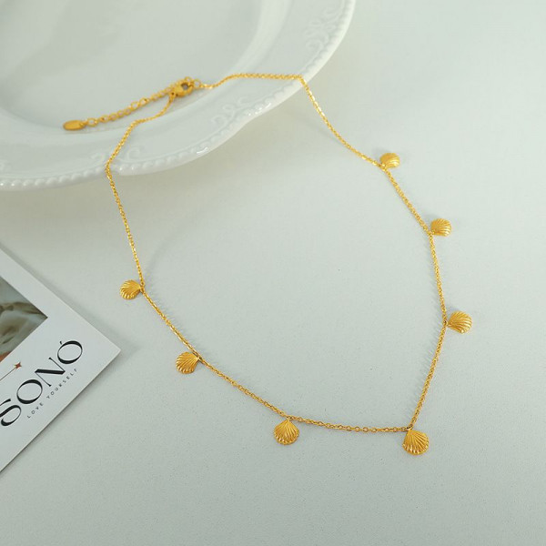 Стальная цепочка с подвесками-монетками CJH15697