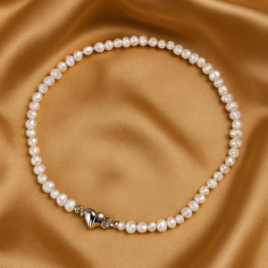 Жемчужный чокер с магнитным замком в форме сердца 1J12399CJJ