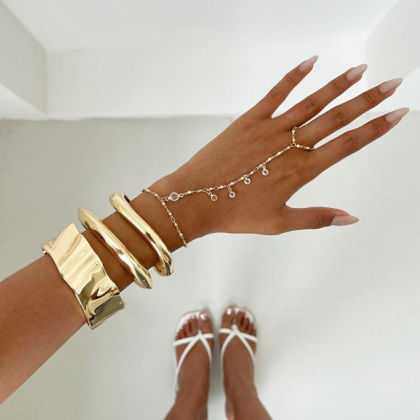 Браслет слейв капли солнца на изящной цепи CJN52085