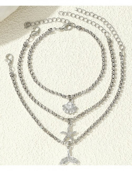 Набор браслетов на ногу морской Z52054