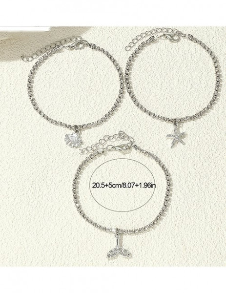 Набор браслетов на ногу морской Z52054