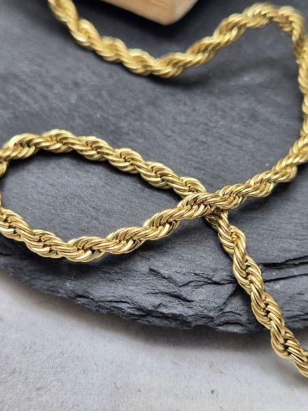 Колье медицинская сталь с напылением золотом J11285CJJ