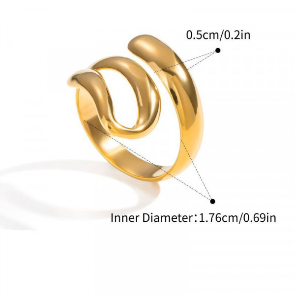 Минималистичное разомкнутое кольцо-спираль CJN49668