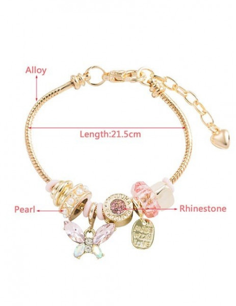 Браслет с шармами в романтическом стиле R37439