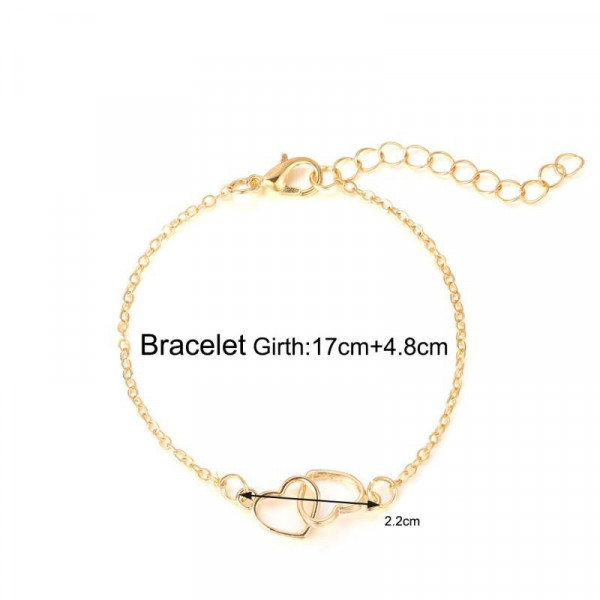 Браслет с подвесками в форме сердец N98441