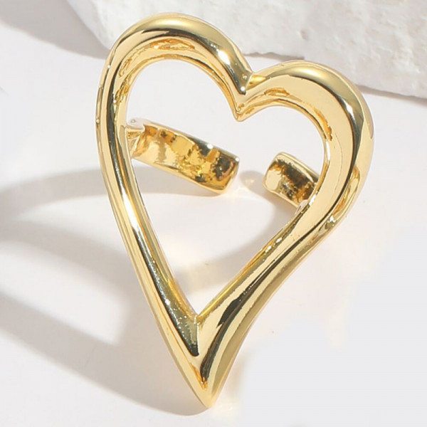 Массивное разомкнутое кольцо в форме контура сердца CJH88409