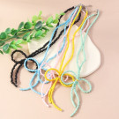 Яркие бусы из граненого радужного бисера CJG44100