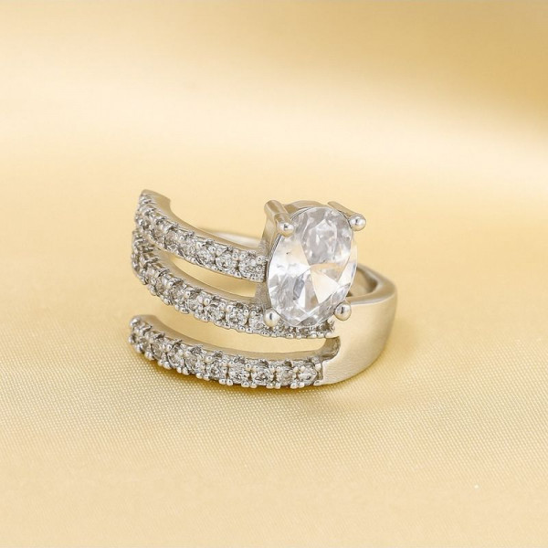 Тройной кафф с овальным кристаллом 1J11405CJJ