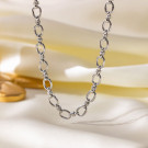 Стальное колье из крупных овальных звеньев CJH32114