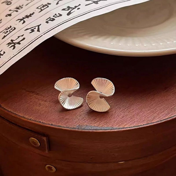 Серьги-пусеты «Серебряная спираль» 1J12518CJJ