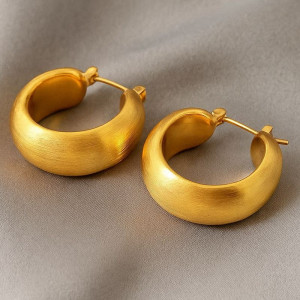 Серьги конго медь напыление золотом 1J12192CJJ