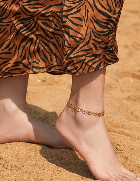 Массивная золотистая Цепочка с фантазийным плетением Z29647