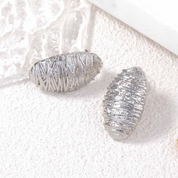 Винтажные серьги-пусеты Текстурные овалы ретро-шик CJL13350