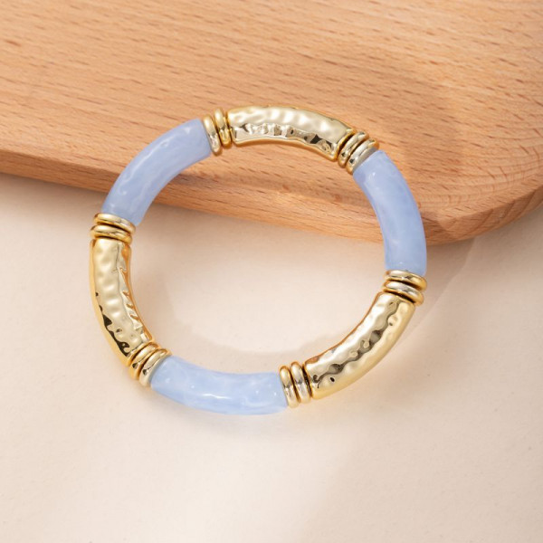 Браслет жесткий трубчатый с металлическими разделителями CJN90161