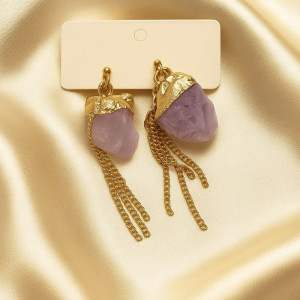 Серьги висячие ювелирный сплав натуральный камень 1J11946CJJ