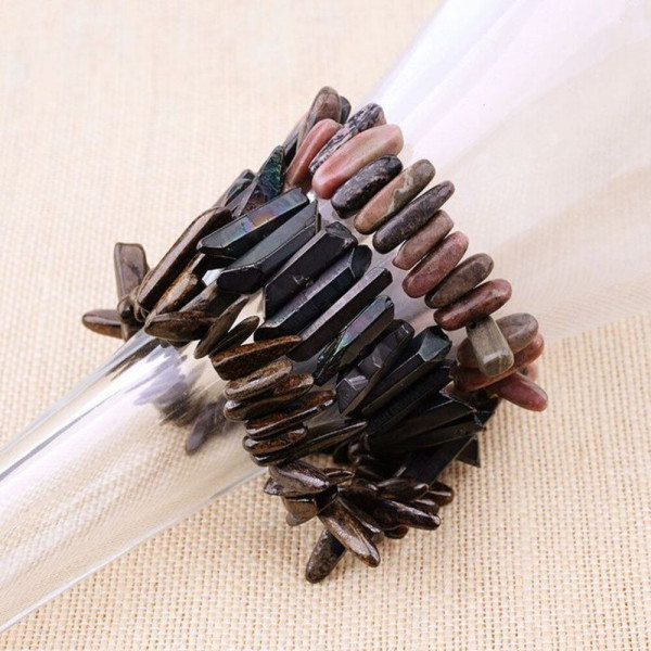 Браслет из голубой каменной крошки CJH60467