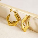 Серьги-кольца многогранные геометрические CJL49049