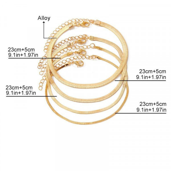 Комплект браслетов с металлическим блеском CJG66005