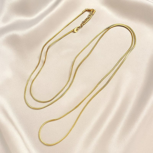 Изящная длинная цепочка классического плетения 1J12233CJJ