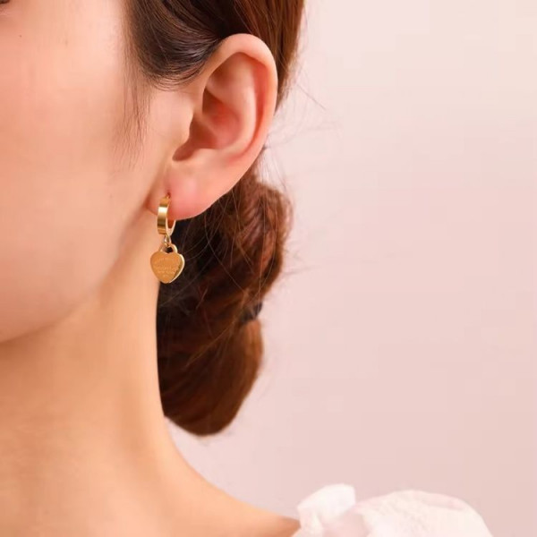 Серьги медицинская сталь с напылением золотом J10889CJJ