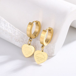 Серьги медицинская сталь с напылением золотом J10889CJJ