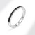 Лаконичное разомкнутое кольцо с черной эмалевой дорожкой CJC14291