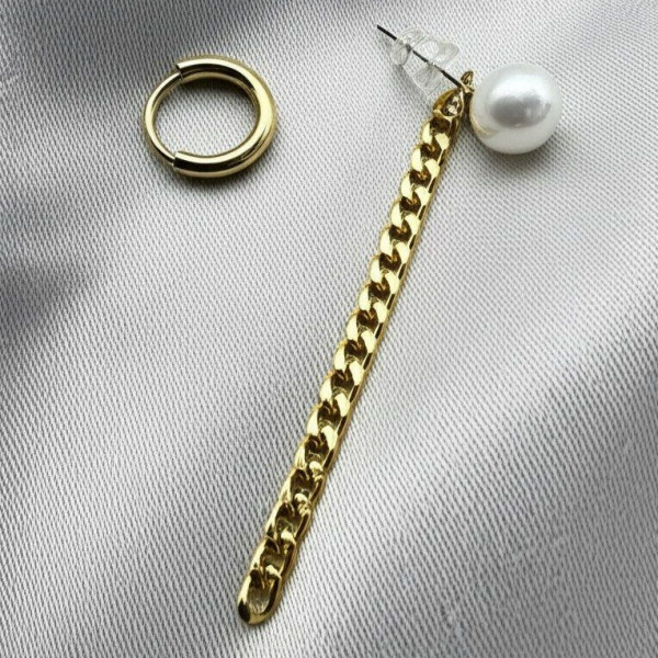 Серьги медицинская сталь напыление золотом 1J11835CJJ