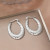 Серьги-кольца овальные расширенные CJM03913