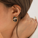 Серьги-пусеты Овалы с эмалью CJR68410