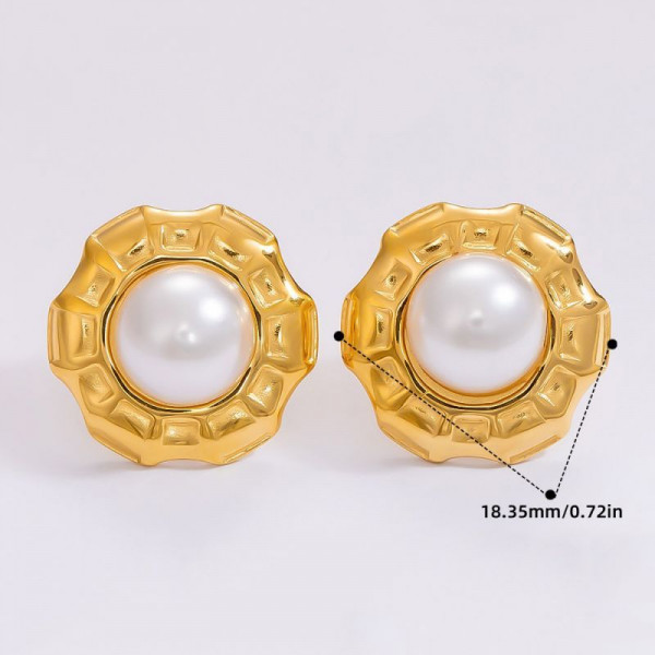 Серьги-пусеты с жемчугом CJJ21032