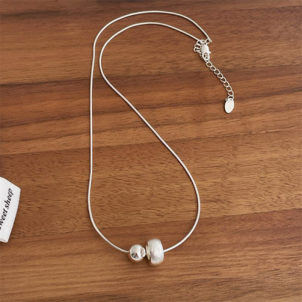 Тонкая цепочка с двойной подвеской в форме куба и кристалла CJP41092