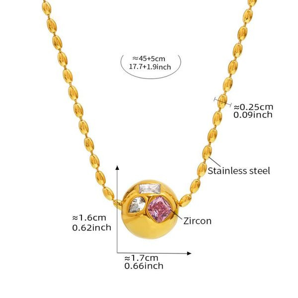 Золотистая цепочка с бусиной CJL82875