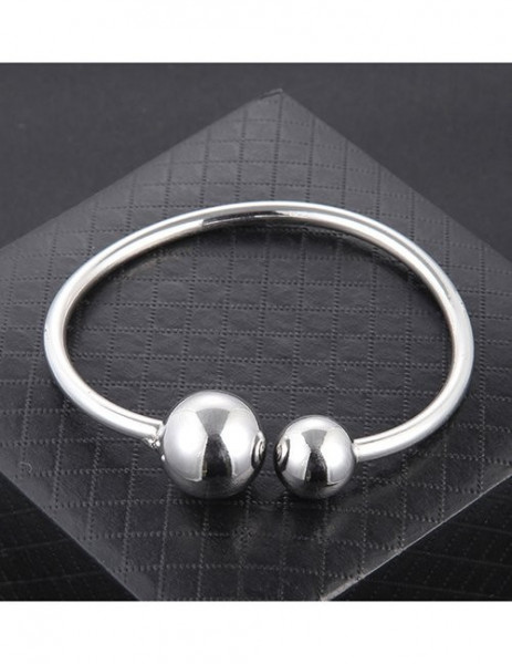 Браслет жесткий разомкнутый с крупными шарами A67329