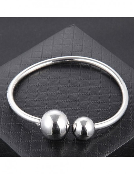 Браслет жесткий разомкнутый с крупными шарами A67329