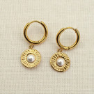 Серьги-конго с жемчужными подвесками CJD91443