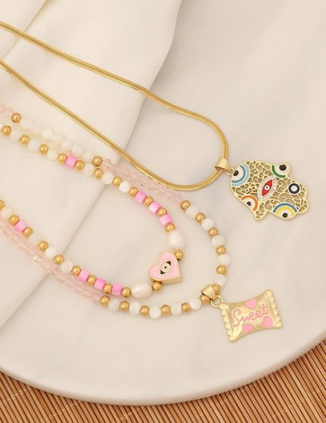 Этническая Цепочка с подвеской в форме ладони Фатимы L81460