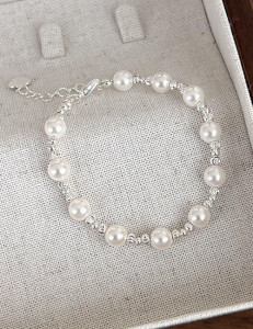 Браслет из жемчуга с ажурными вставками Z53120